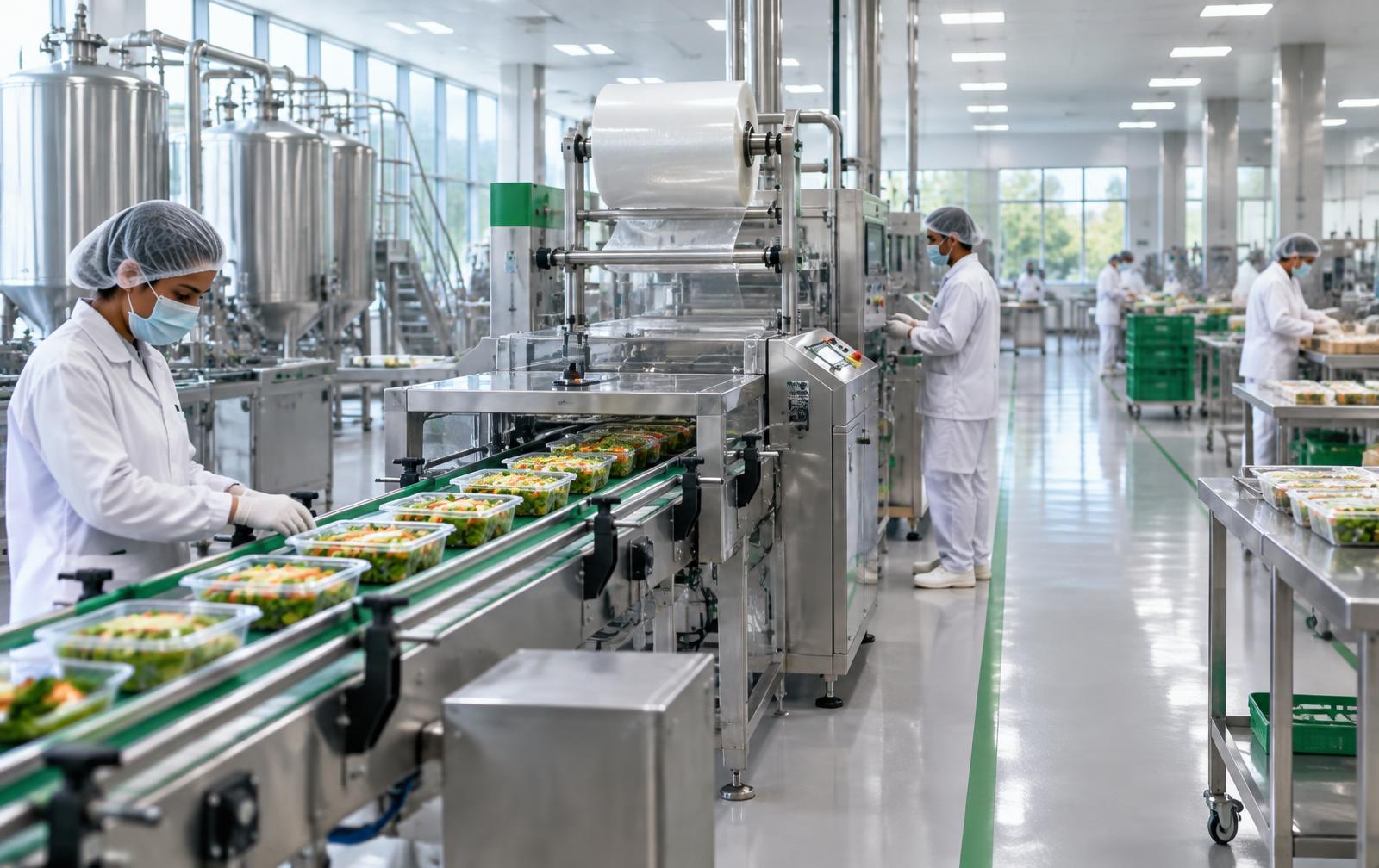 Modern hygienic food manufacturing facility